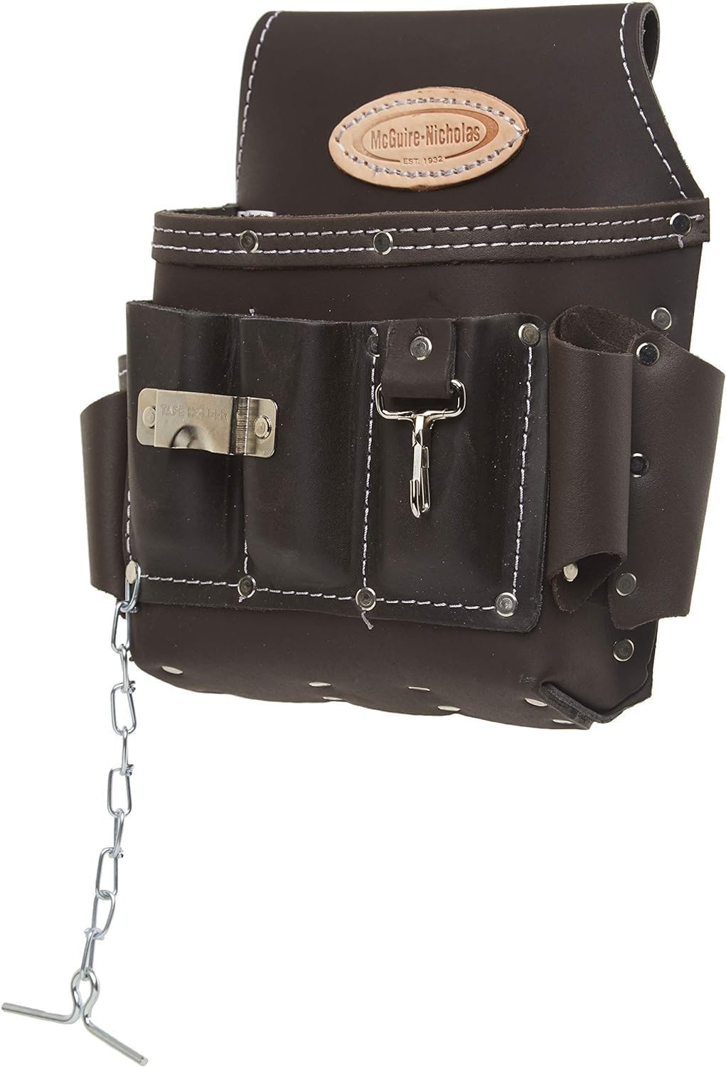 Oil-Tanned Leather Utility Pouch, 12 Pockets
