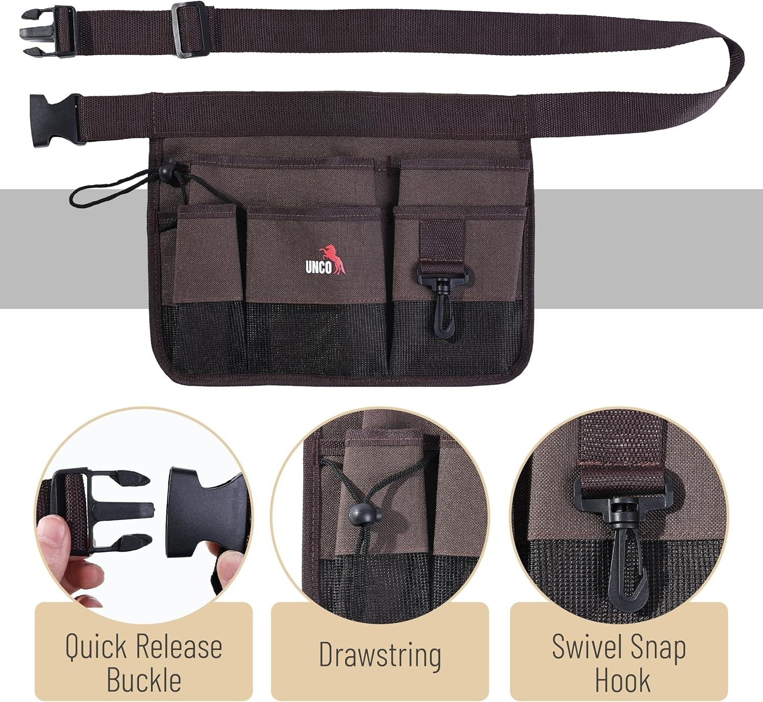 Durable Adjustable Gardening Belt – Modern Waist Apron with 7 Tool Pockets