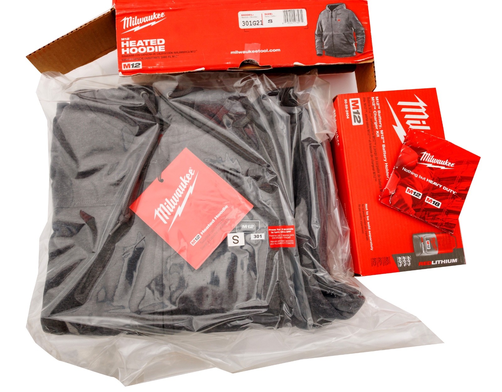 Milwaukee M12 Heated Hoodie Kit Mens S Jacket with Battery & Charger NEW