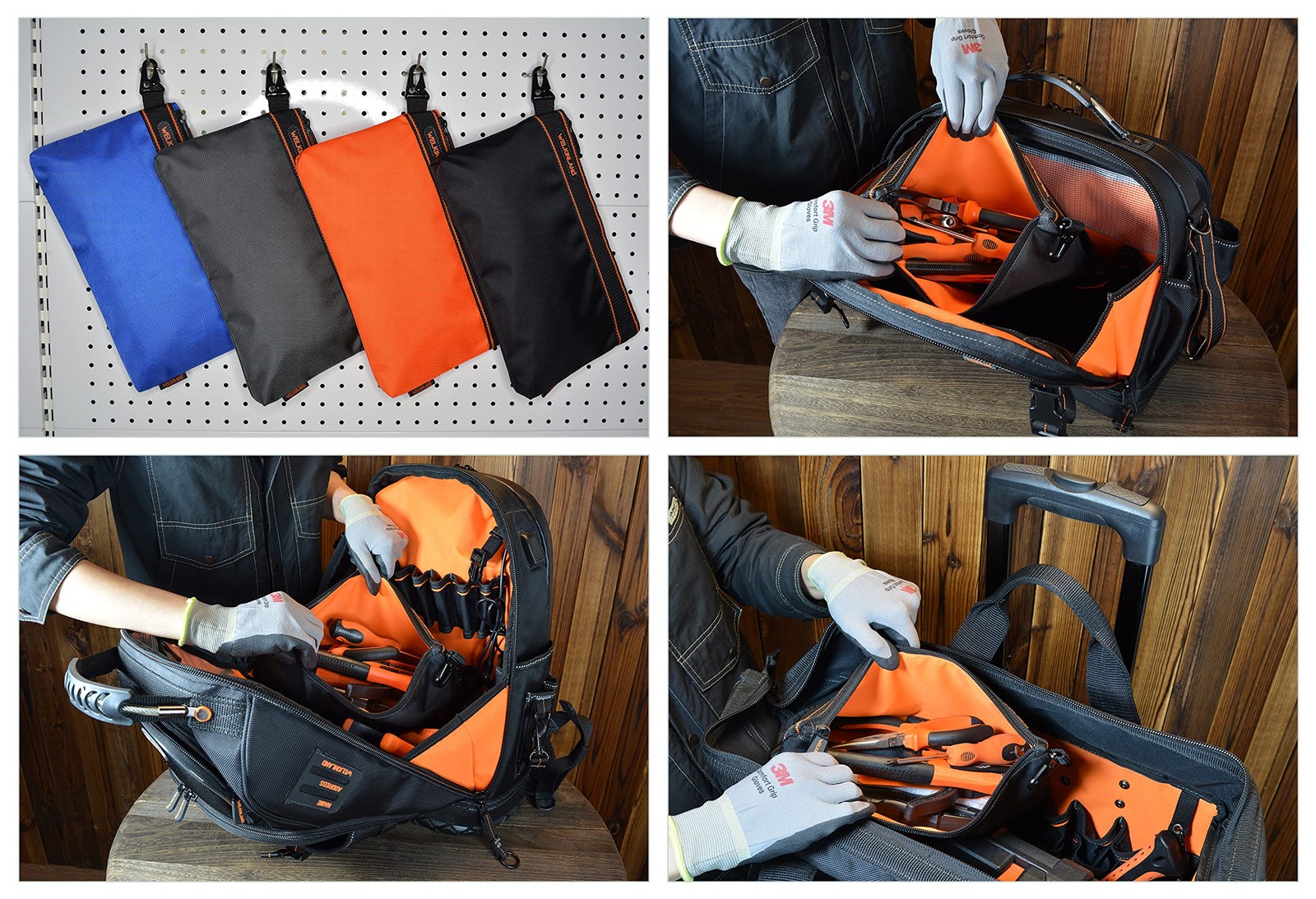 WELKINLAND 13Inch (Length) * 7.7Inch (Width), Orange, Black, Grey, Blue