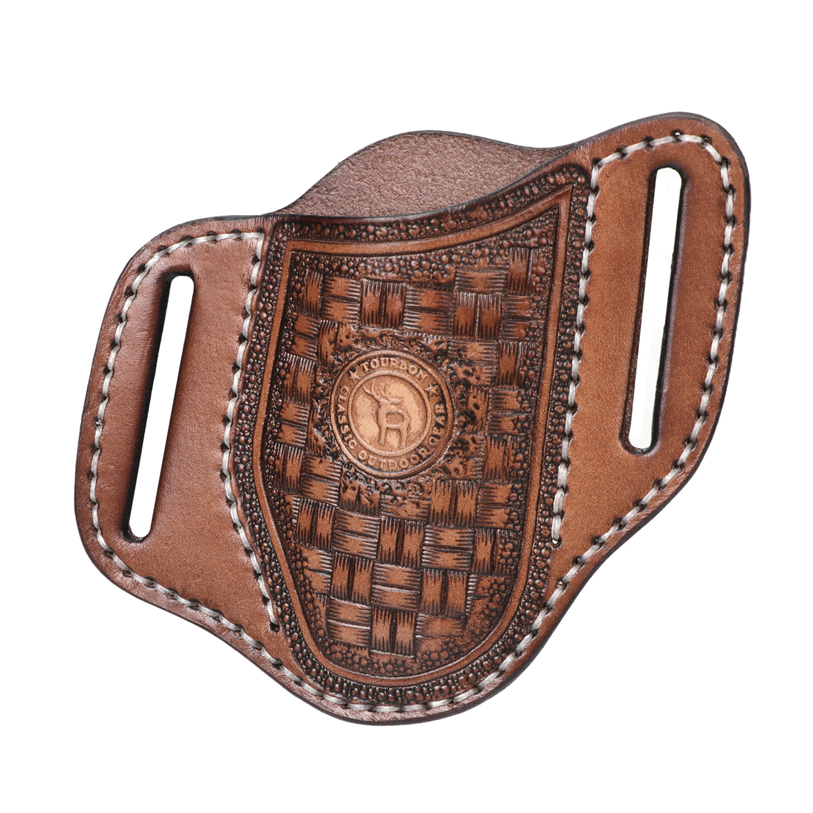 TOURBON Retro Leather Folding Knife Sheath Tool Pouch Knives Holder Belt Holster