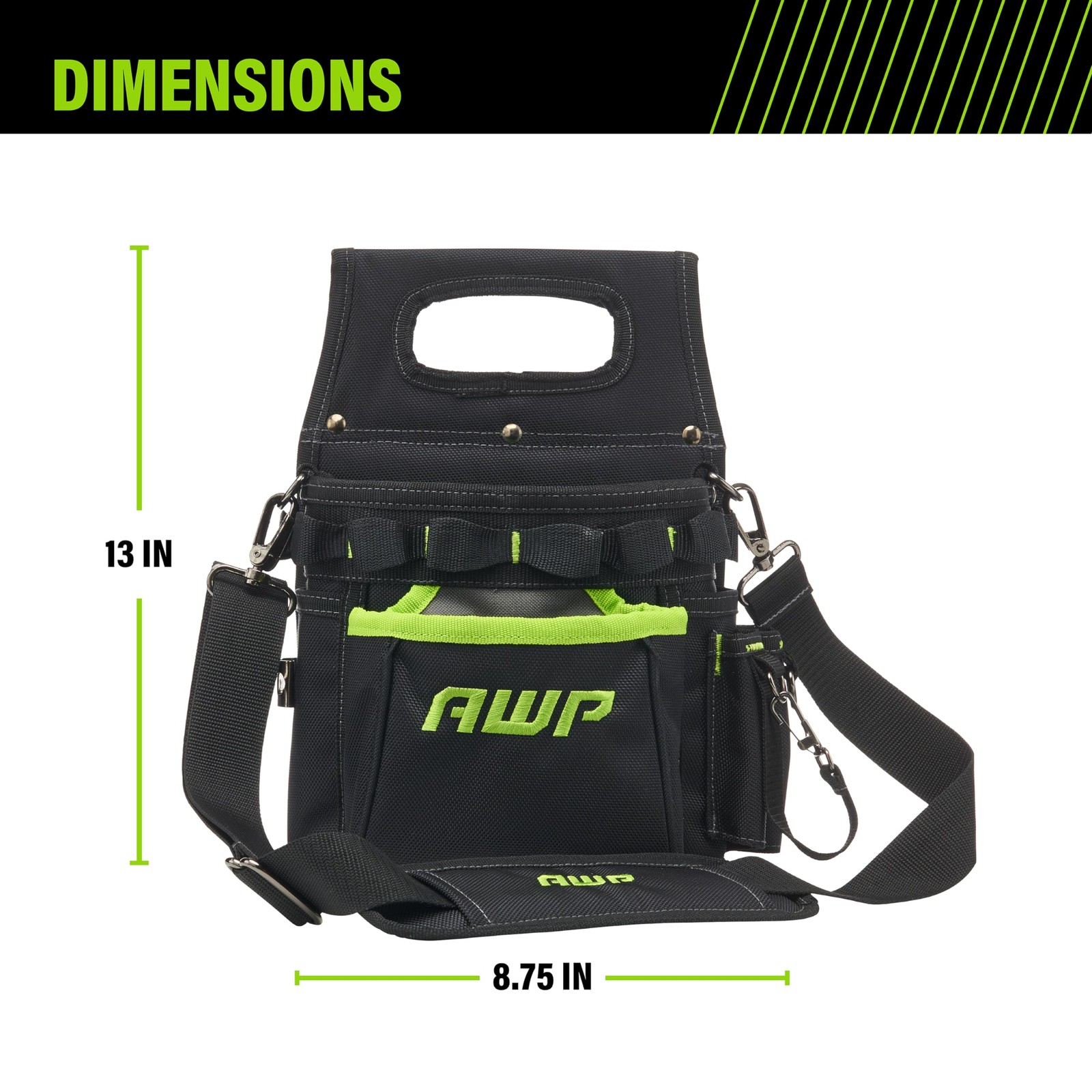 TrapJaw 3-in-1 Electrician Tool Pouch with Spring-Loaded Technology, Designed fo