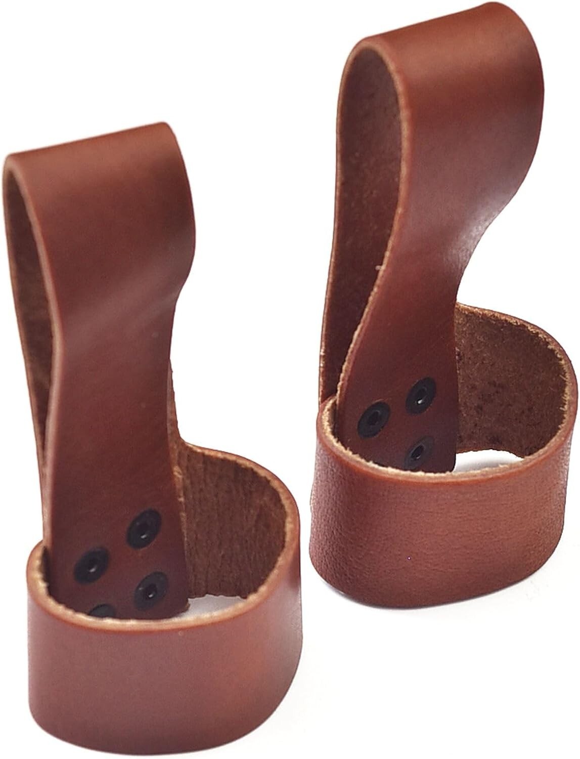 2 Pack Leather Axe Hammer Holster Belt Loop Tool Holder Heavy Duty Brown