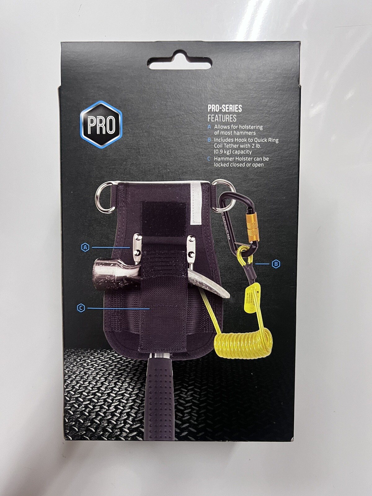 3M DBI SALA 1500094 Hammer Holster, Belt with Hook2Quick Ring Coil Tether 5Units