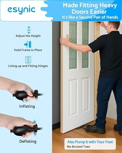 4 Pack Heavy-Duty Air Wedge Bag Kit – 300lbs Inflatable Shim with Quick-Release