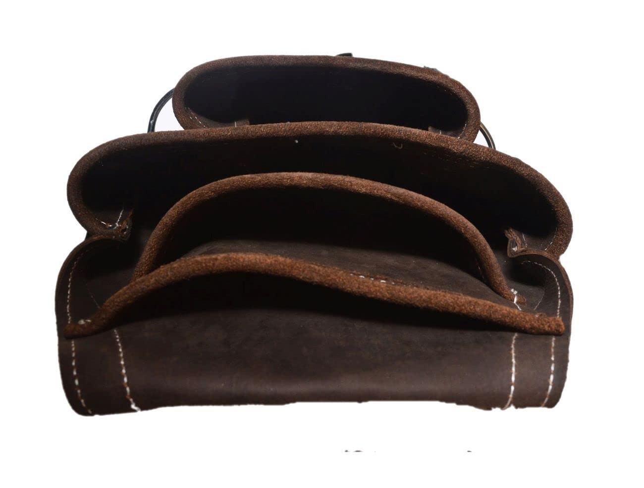 20148 10 Pocket Top Grain Leather Tool Bag Oil Tan Carpenter Framer Bag