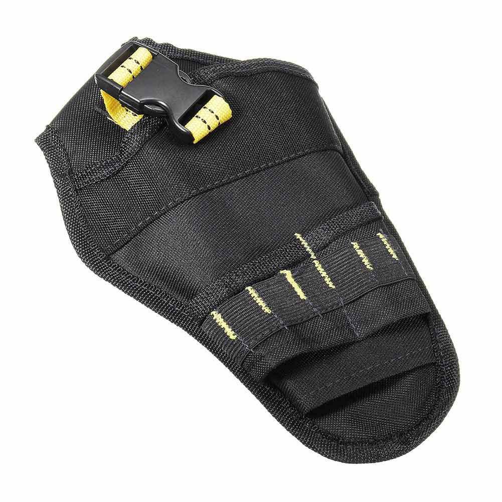 Drill Holster Tool Belt Heavy Duty Pouch Bit Holder Hanging Waist Bag Black