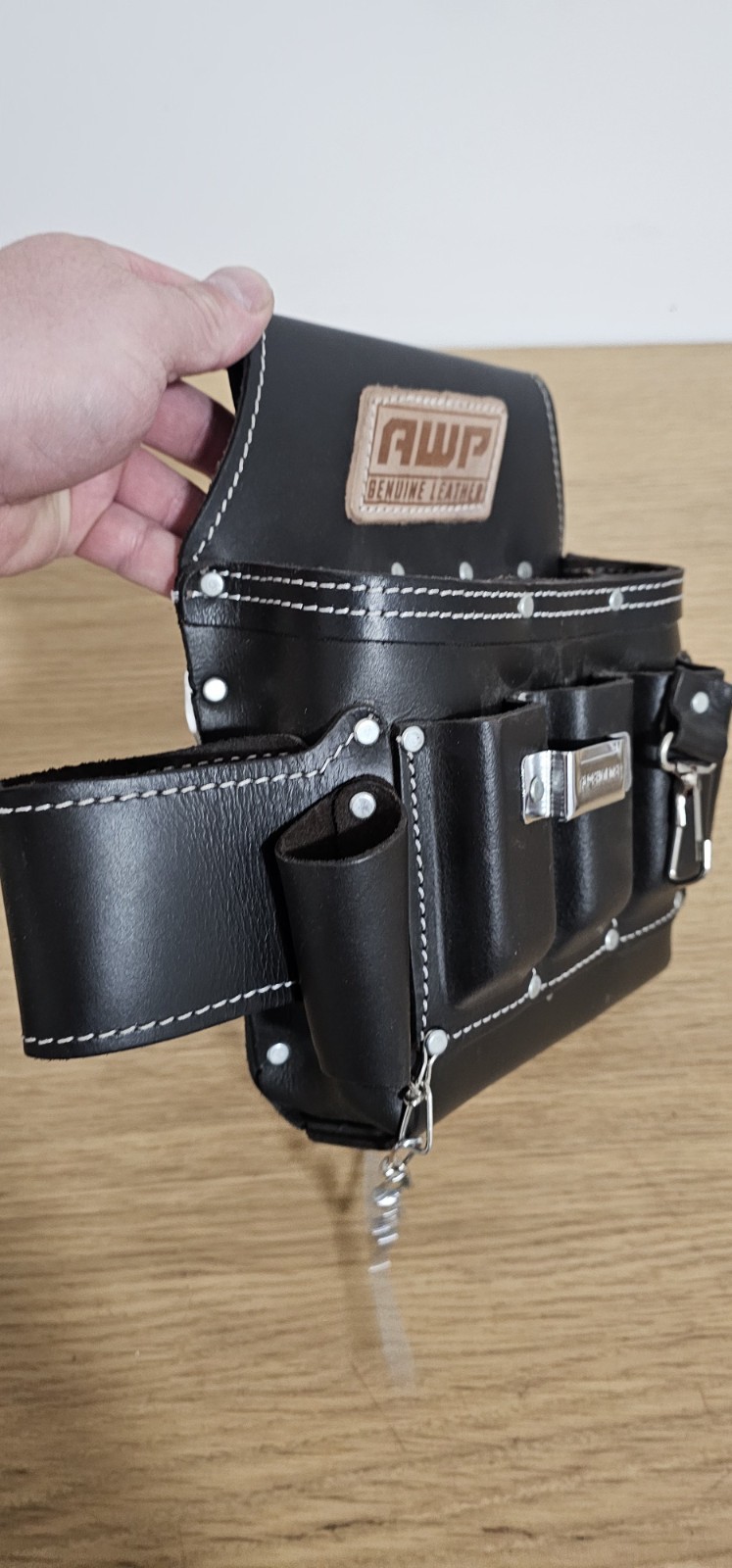 AWP Tool Pouch, Electrician Premium, Professional 1 Pack, Brown