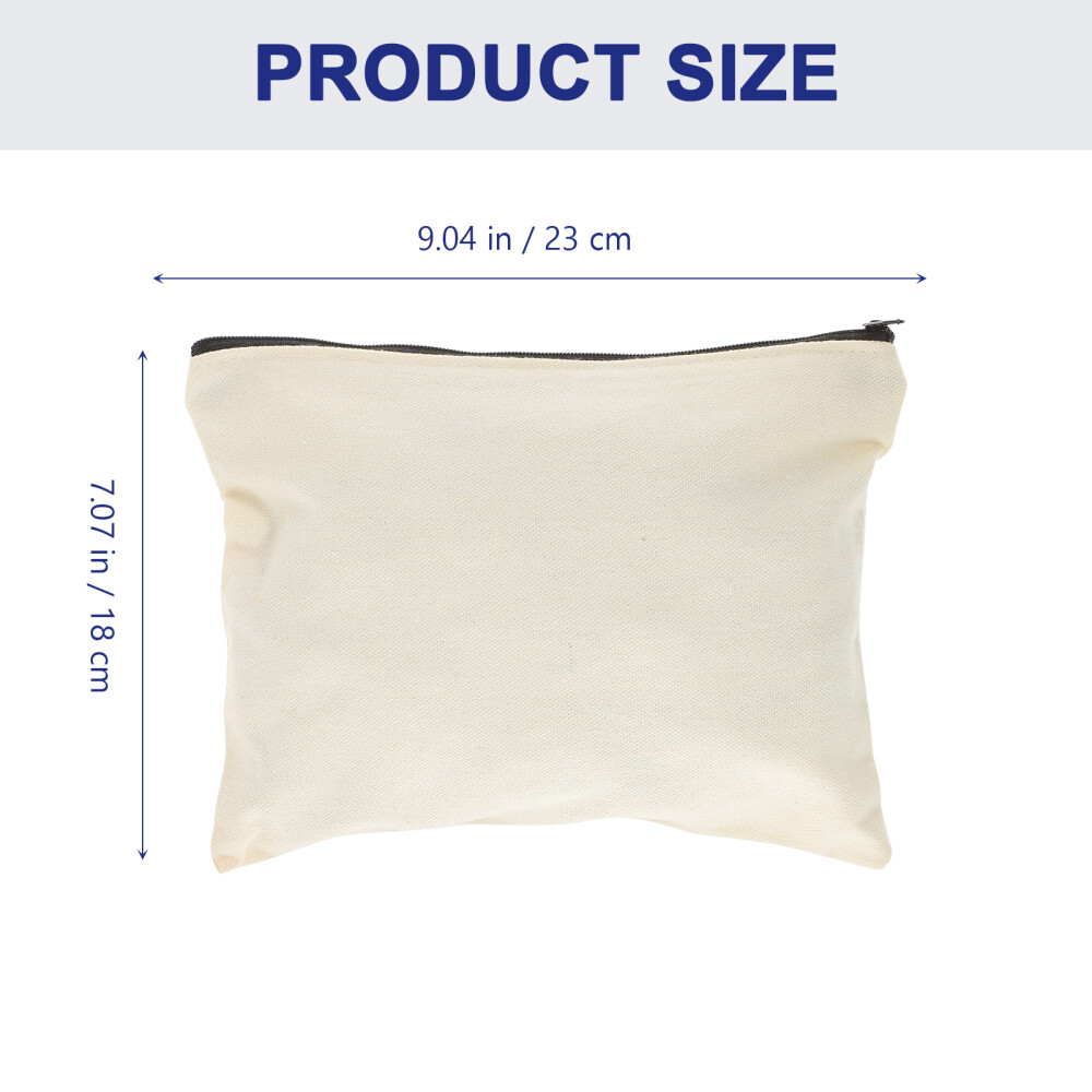 10PCS Canvas Tool Bag Zipper Tool Pouch Utility Tool Pouch Canvas Storage Bag