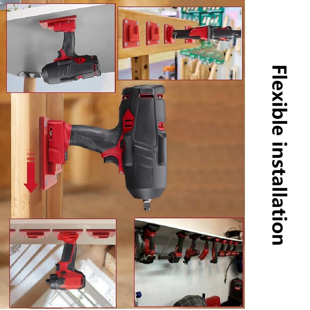 11pcs Tool Holders and 11pcs Battery Holder with M18 18V Wall Mount Hanger Ba…
