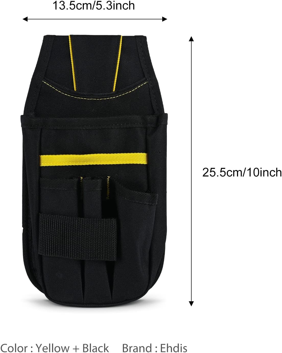 Black Tool Organizer Pouch – Durable, Heavy-Duty with Slip Closure Design