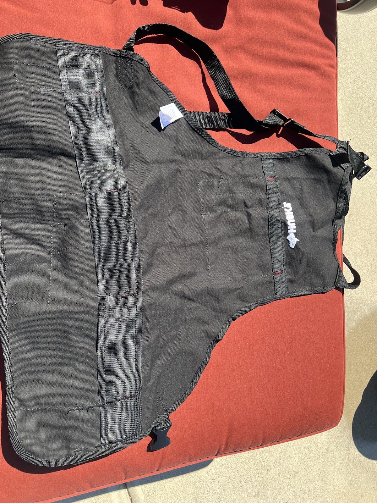 23 In. 16-pocket Black Canvas Bib Tool Apron | Husky Inch Pocket Storage Work