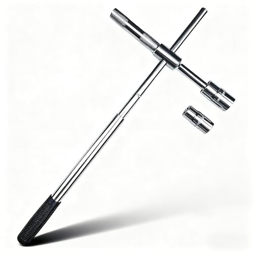 23″ Universal Lug Wrench, 4-Way Heavy Duty Tire Iron with 4″ Wheel