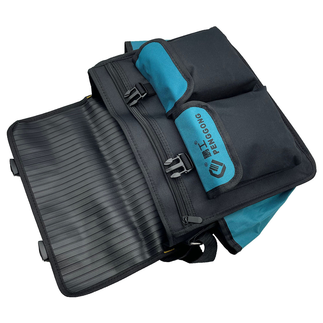 14″ Electrician Large Tool Bag Multi Pockets Storage Portable 13.78×3.5×11.22in
