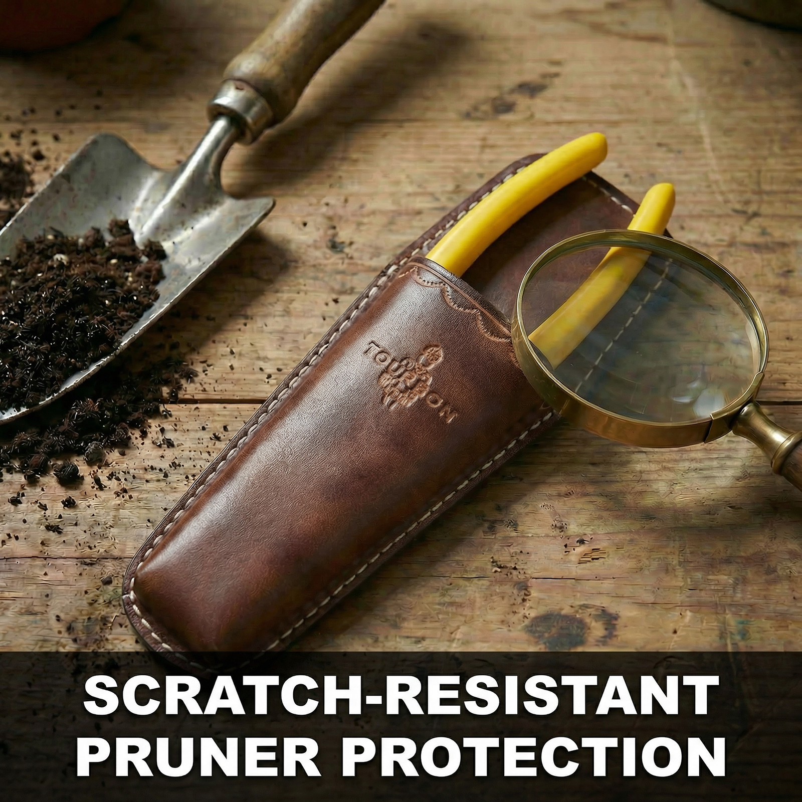 Tourbon Leather Plier Sheath Garden Tool Holder Shears Pruning Pouch Belt Clip