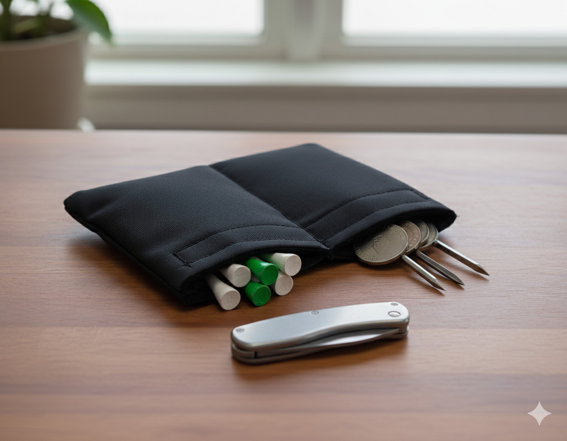 Small Pouch with Divider, Soft Interior, and Self Fastener 6.5″x5″ (5 pack)