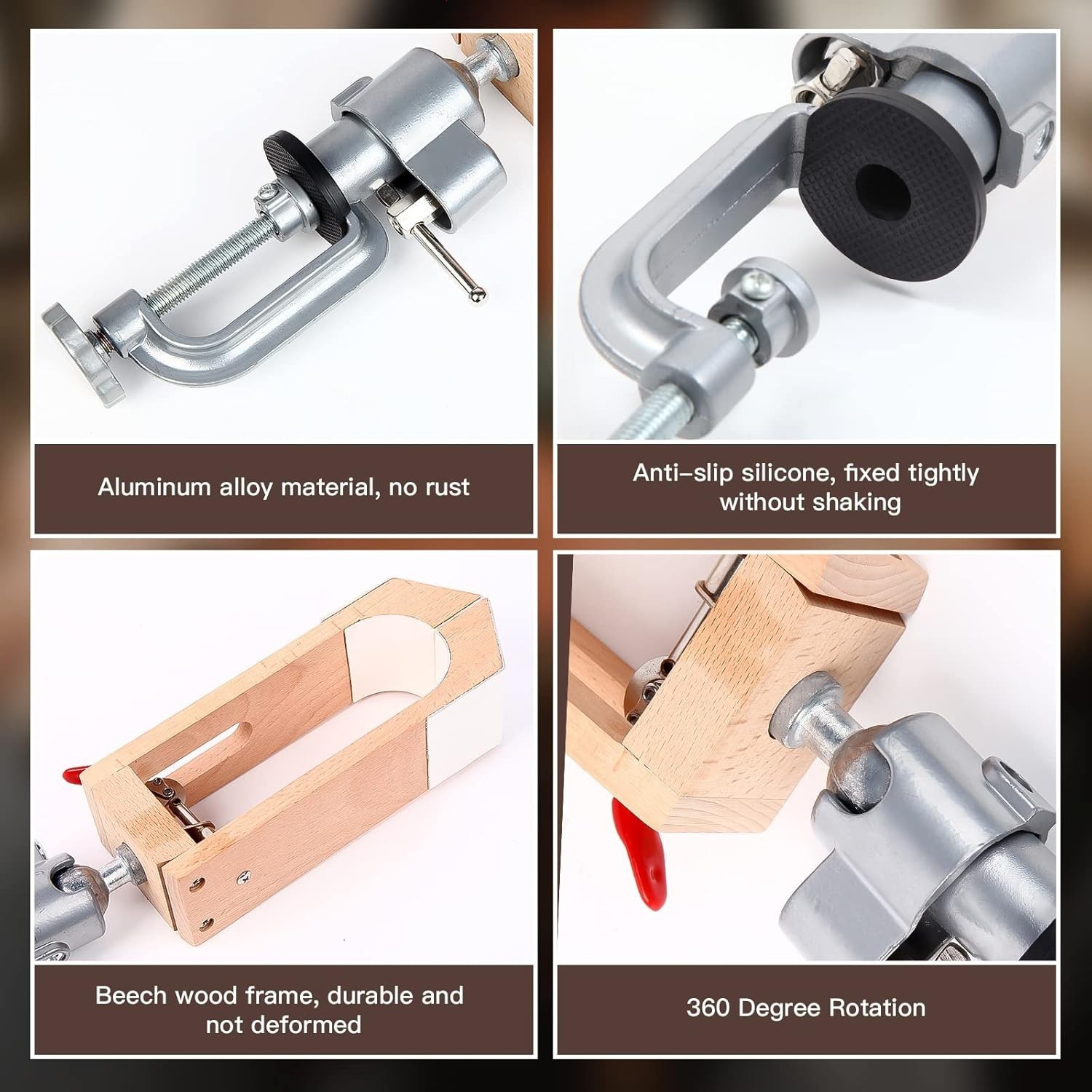 Leather Stitching Pony Clamp – Tool for Leatherworking Wooden Sewing Clamp 36…