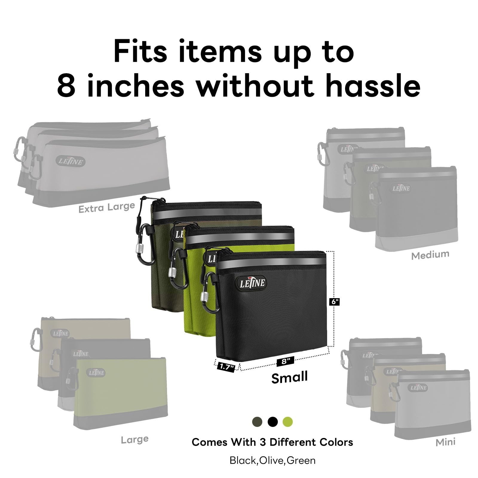 Small Zipper Bag Tool Pouches with Internal Pockets, 1680D Oxford Water Resis…