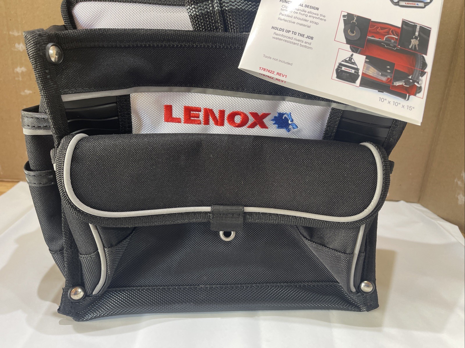 Lenox 1787422 Electrician’s Tote, 10”x10”x15” Get Organized Brand New
