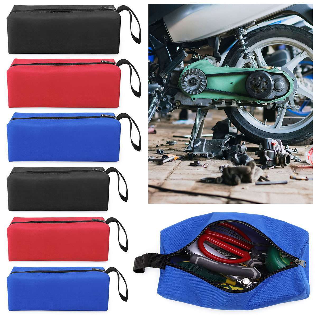 Oxford Zipper Pouch Small Tool Storage Bag Tool Pouch Multi-purpose Organizer