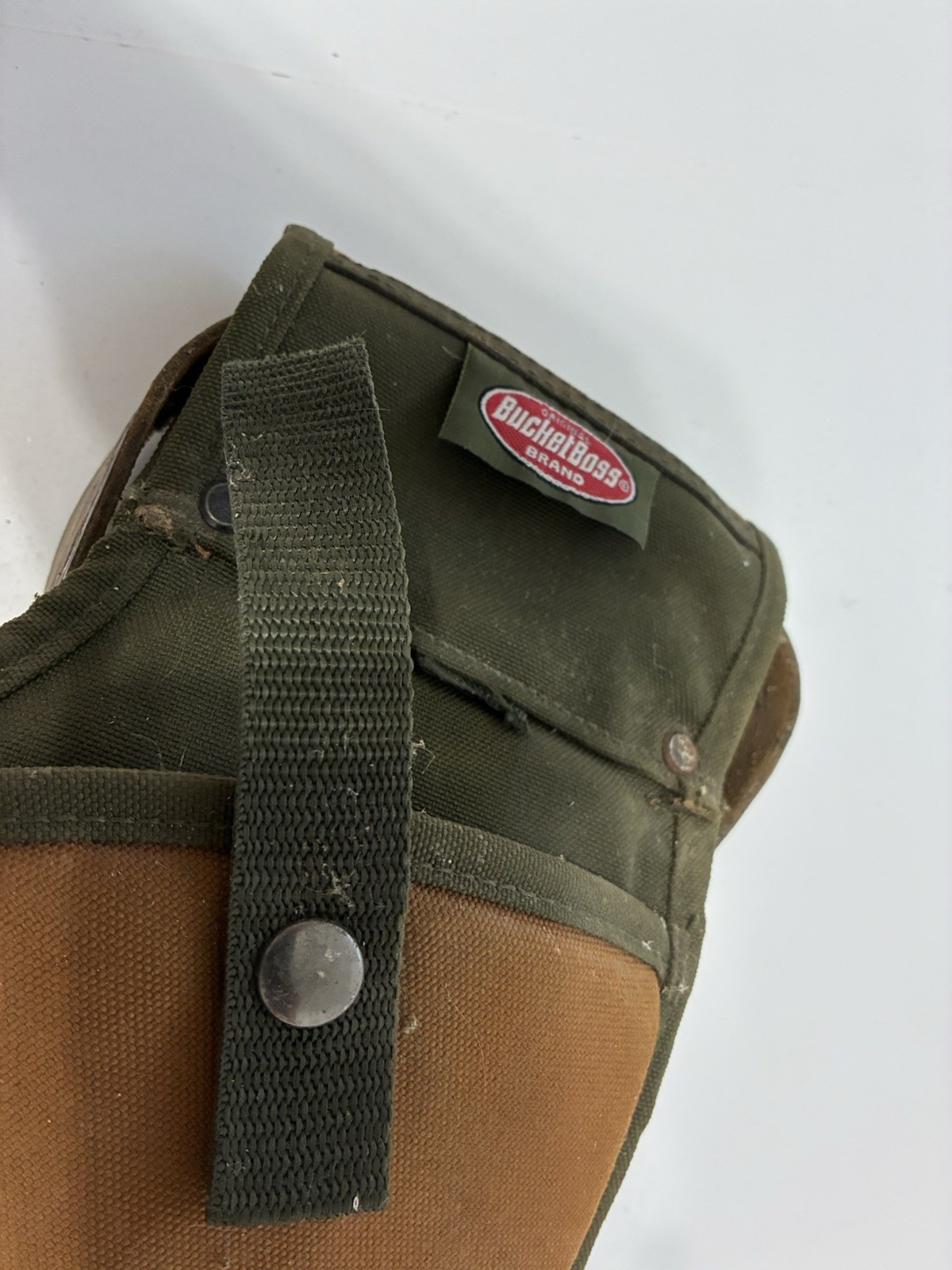 Bucket Boss Drill/Impact Tool Holster. Decorative Leather Belt. Torn Strap.