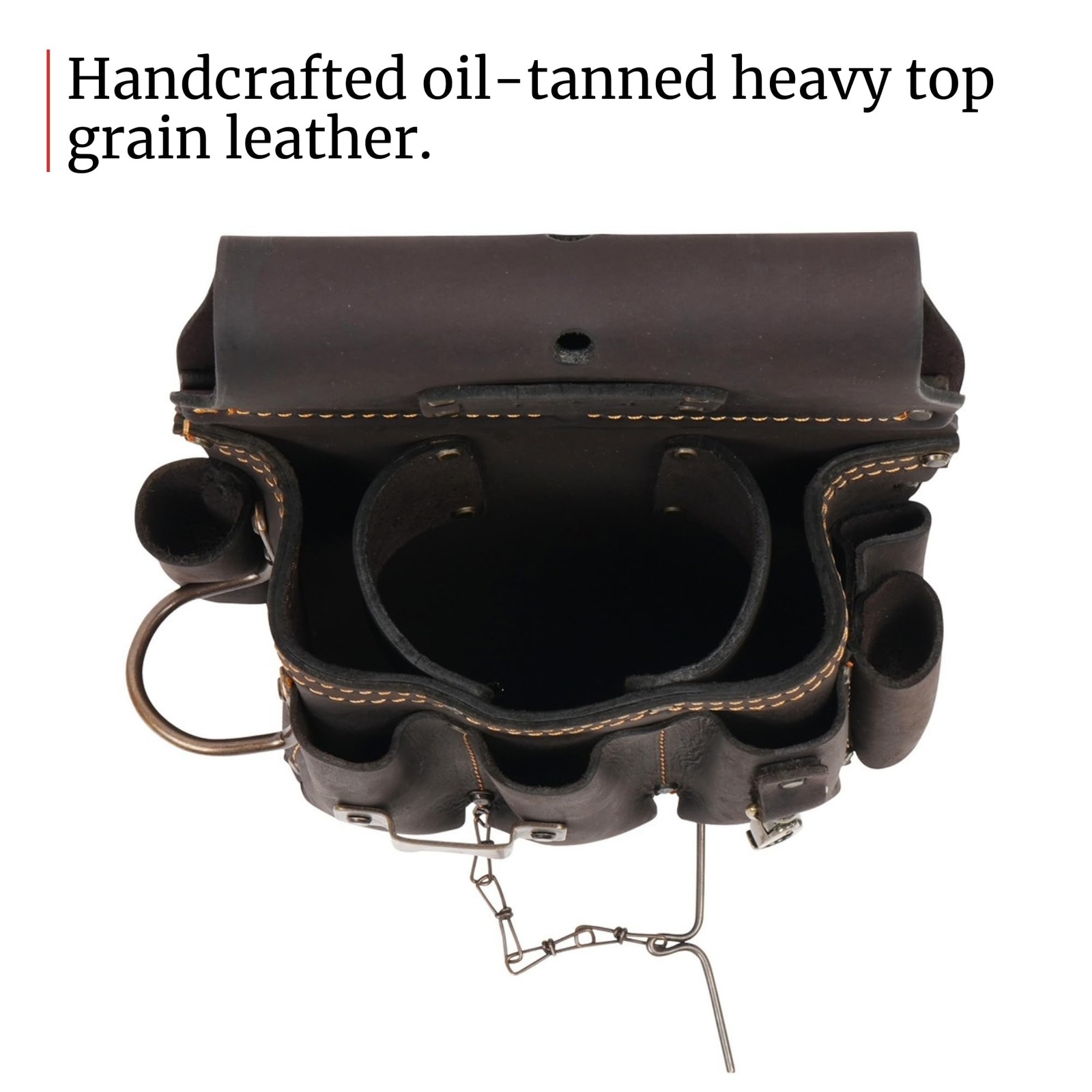 Leather Electrician Tool Pouch – 13-in-1 Top Grain Leather Electrician Pouch …