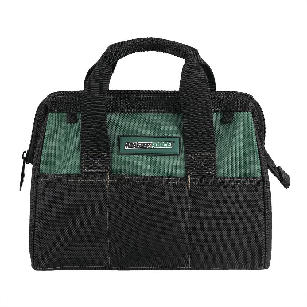 TWO PACK Masterforce 12-Inch 3-Pocket Zippered Tool Bag – NEW ITEMS