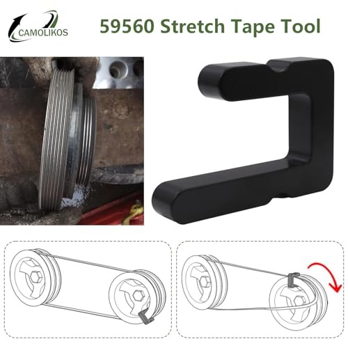 2-Sided 59560 Stretch Belt Tool for GM Lisle 5.3, 6.2 6.6L Gas Engines Black