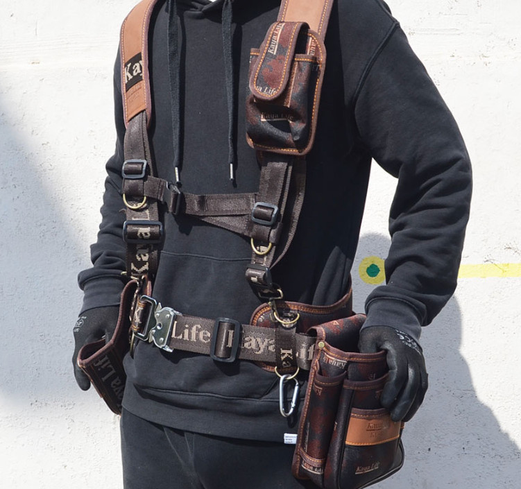 KAYALIFE KL-600 Work Tool Belt Set with Suspenders Drill Pouch Holder From KOREA