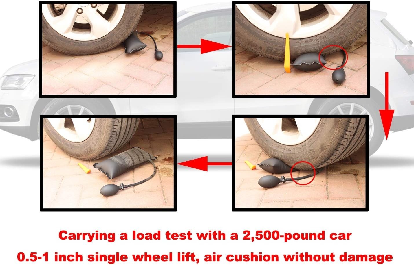 3-Piece Professional Air Wedge Bag Leveling Kit – 300 LB Capacity, Durable