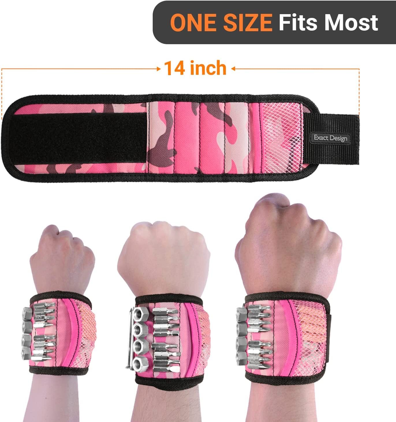 Exact Design Magnetic Wristband – Unisex Bracelet with 8x Super Strong Magnets