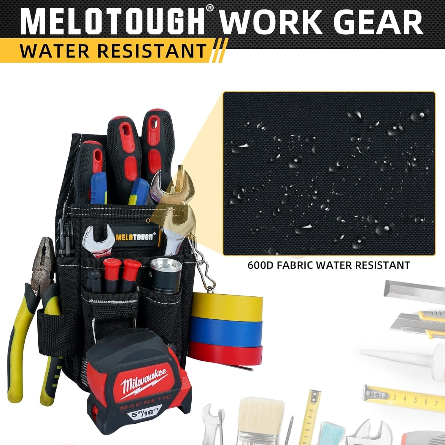 Bolsa para Electricista Organizador Bolsa de Herramientas con Múltiples Bolsillo