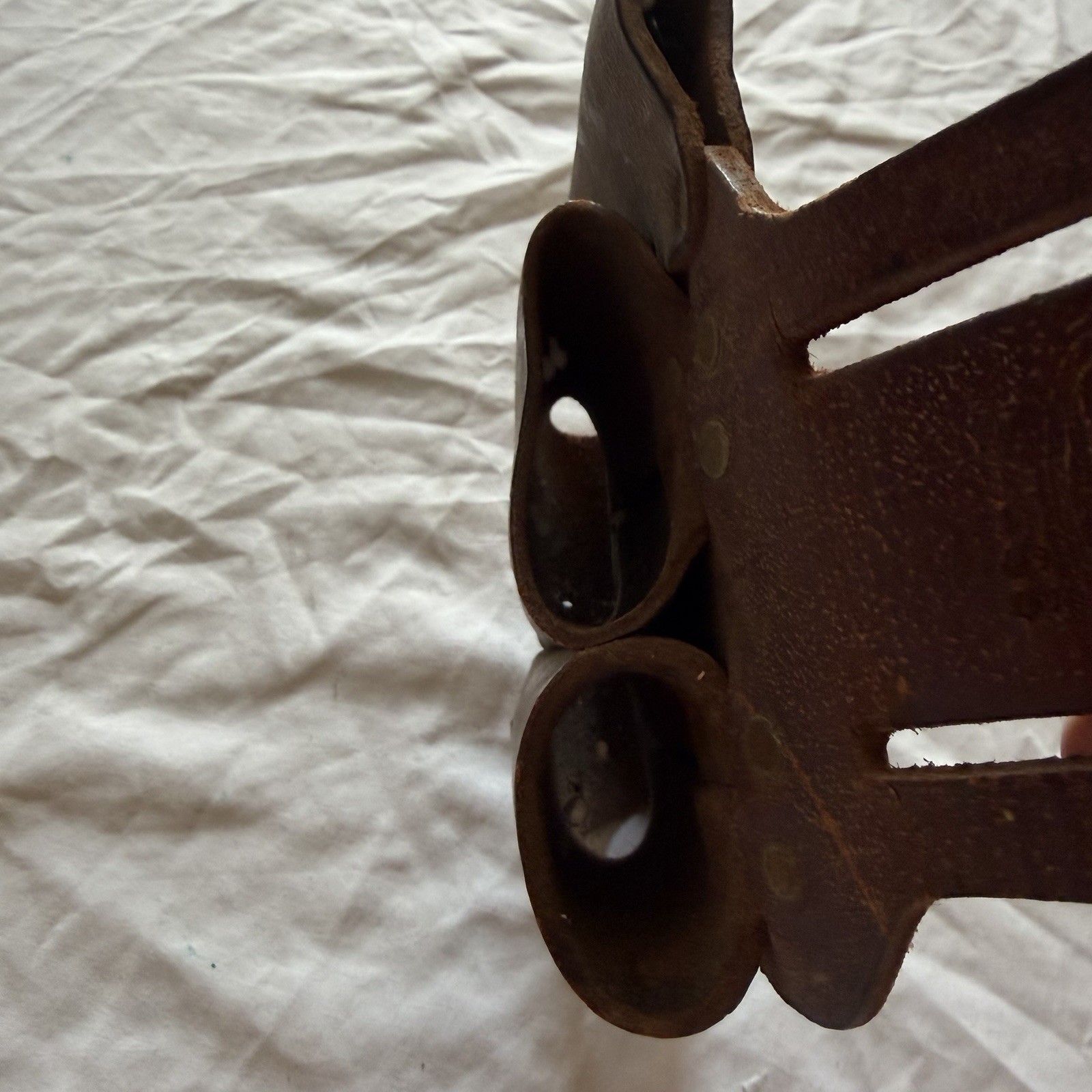 Vintage Brown Leather Double Pouch Duty Belt Holder Police Gear