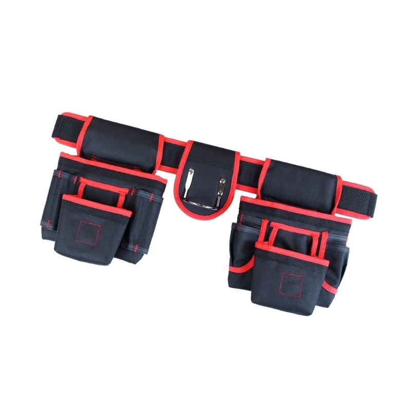 Sturdy Adjustable Waist Tool Bag with Organizational Pockets for Work Sites