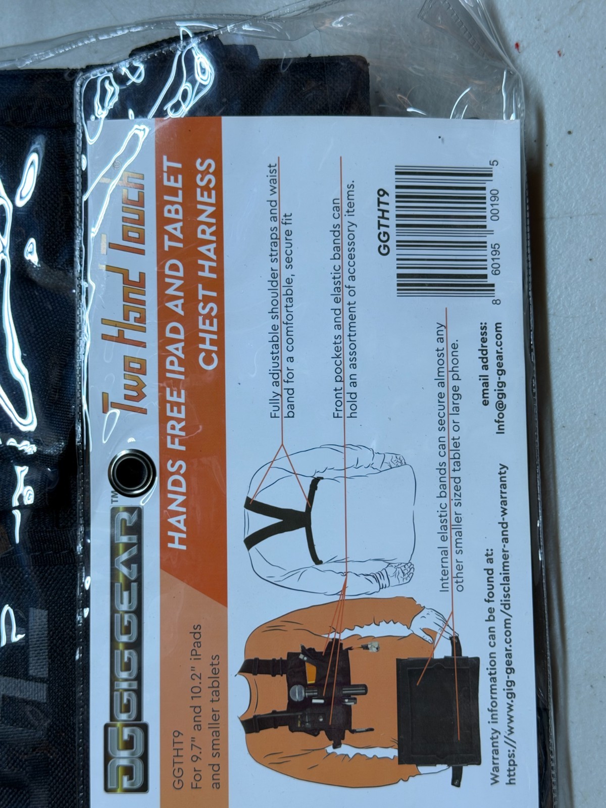 Gig Gear Two Hand Touch Chest Rig Harness Tool Belt iPad and Tablet Video Tech