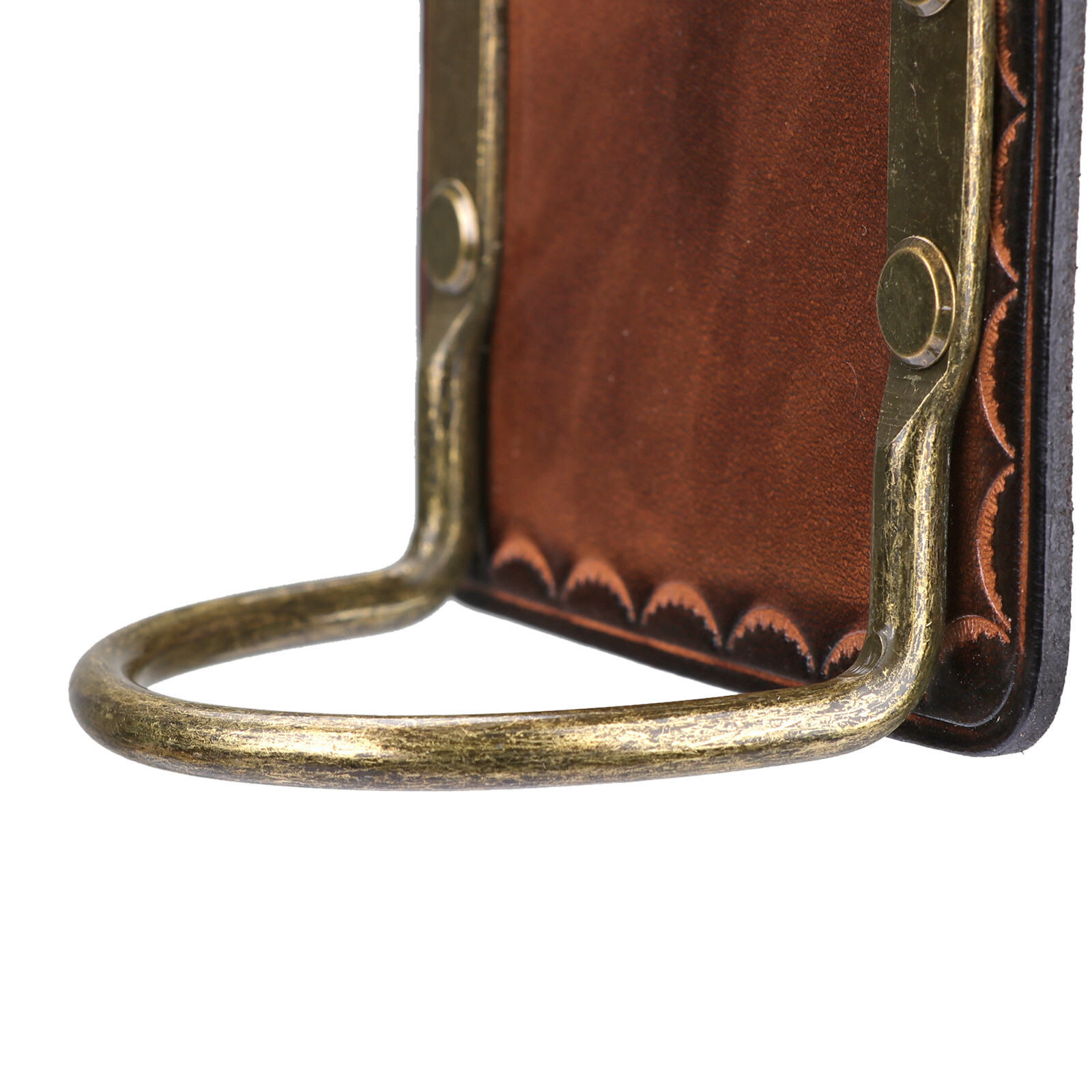 TOURBON Leather Hammer Drill Holder Axe Workers Holster 3″ Belt Loop Heavy Duty