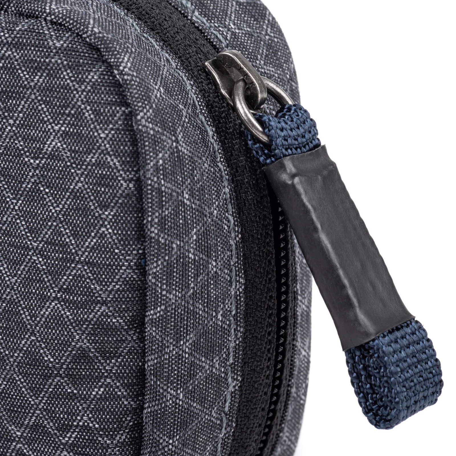 Tech Accessory Pouch Grey Nylon 9x9x6.25 Inch 6 Pockets Zipper Closure Bag
