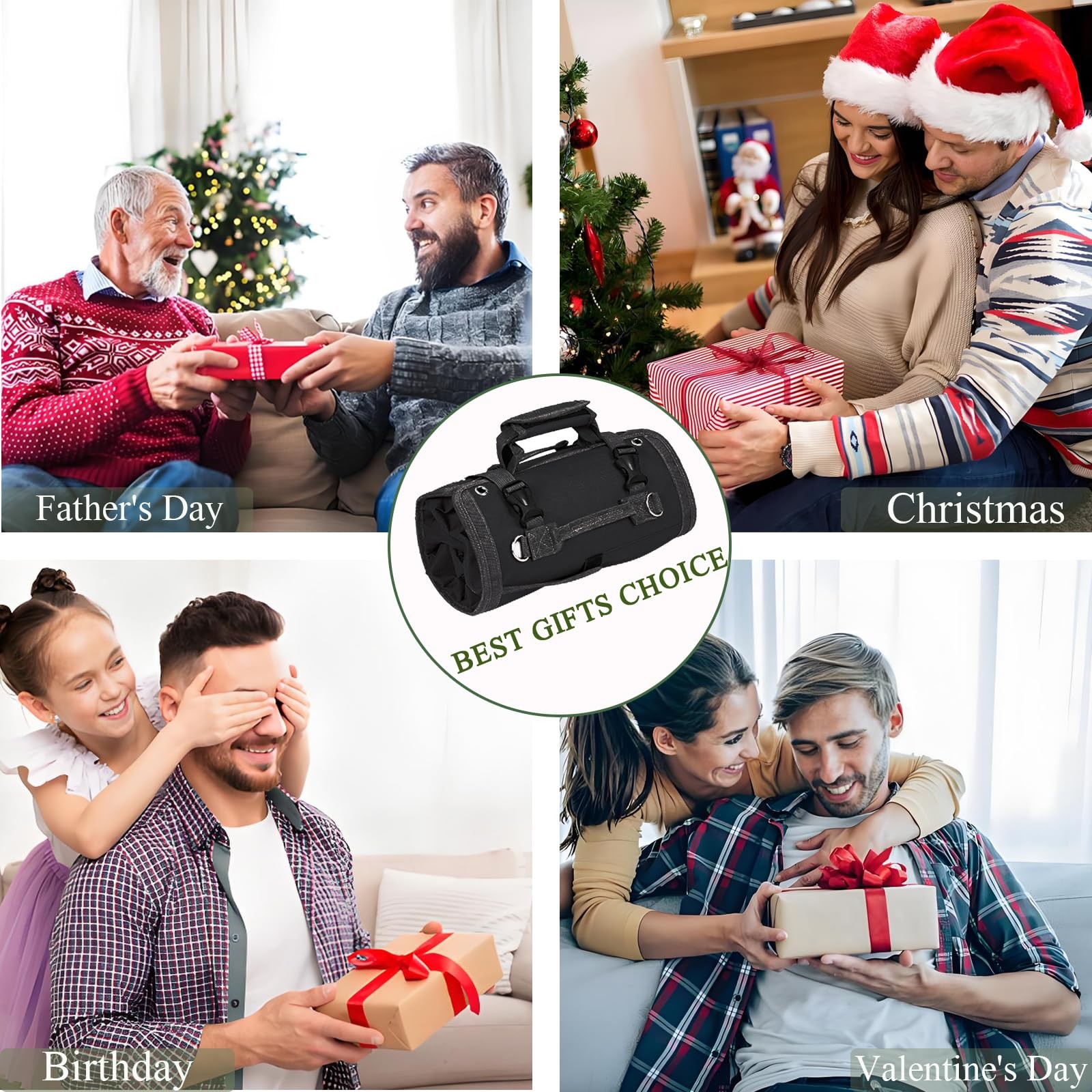 Roll Up Tool Bag, Portable Folding Tool Roll with Detachable Pouch, Heavy Dut…