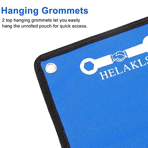 SAE Heavy Duty Canvas Wrench Roll Up Pouch – 10 Pockets – Heavy Duty Wrench Tool