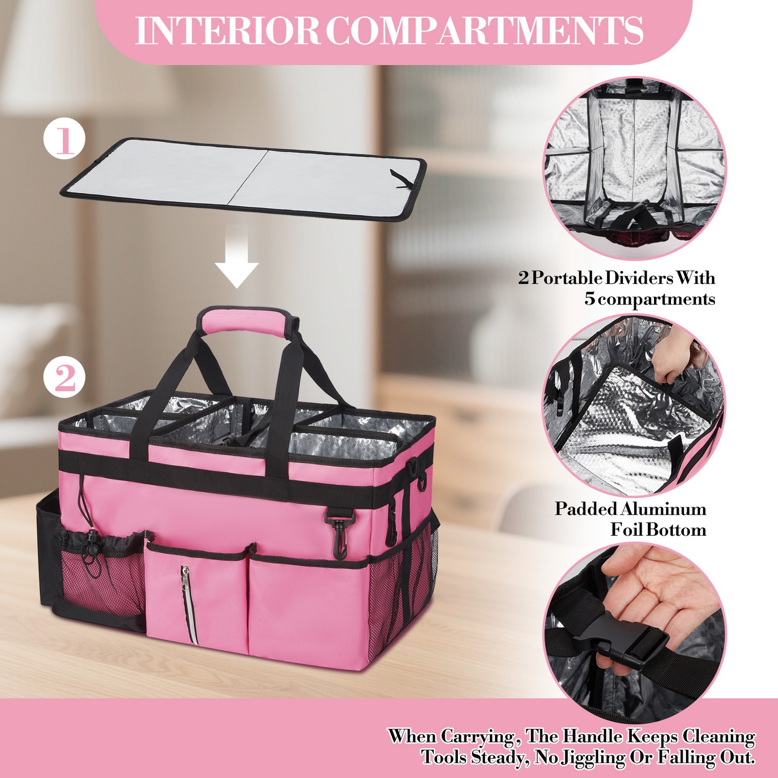19 In Heavy Duty Tool Bag 20 Pocket Waterproof 900D Oxford Electrician Organizer