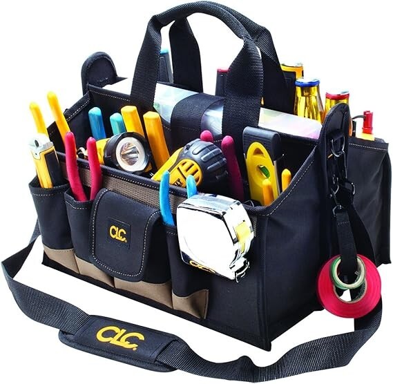 Custom Leather Craft Mfg. LLC BAG; TOOL 16LX9WX9H 15 POCKETS W/ MULTI-COMPARTMEN