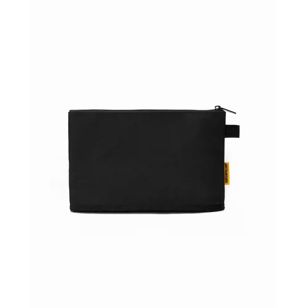 Tool Storage, 12 In. 1 Pocket, Black and Yellow, 600-D Polyester, Document Bag,