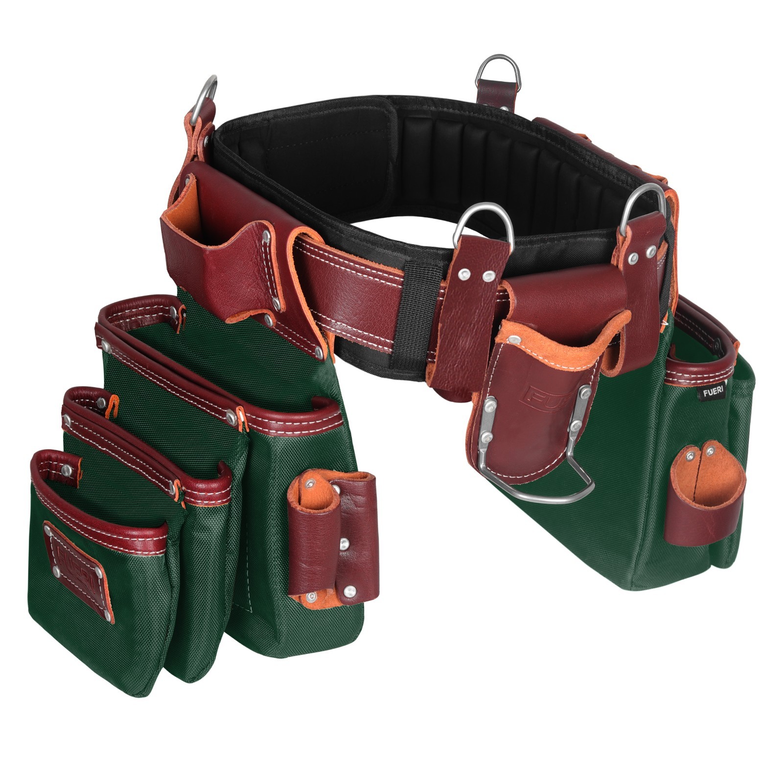 Electricians Heavy Duty 26 Pocket Leather Nylon Tool Belt pouch for men framers