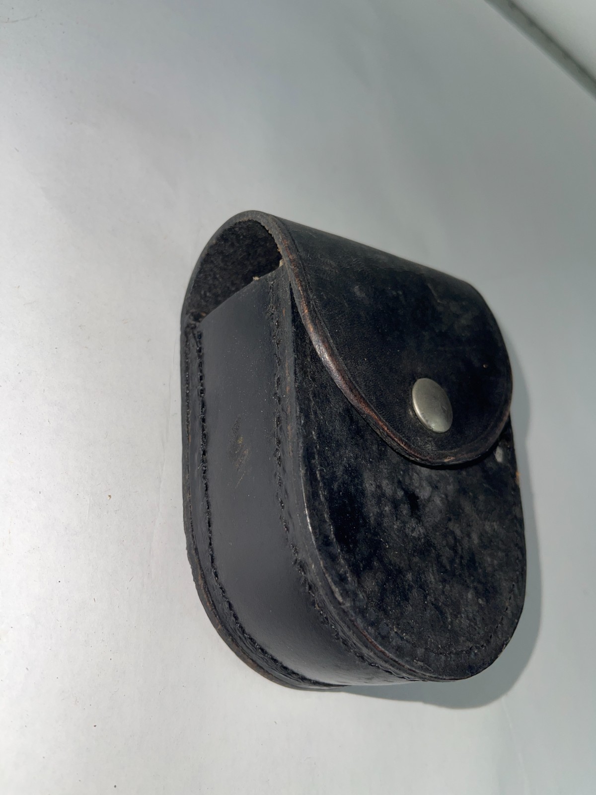 Vintage Kroll Inc. Leather Belt Pouch 4x4x2 Black Snap Case USA Made