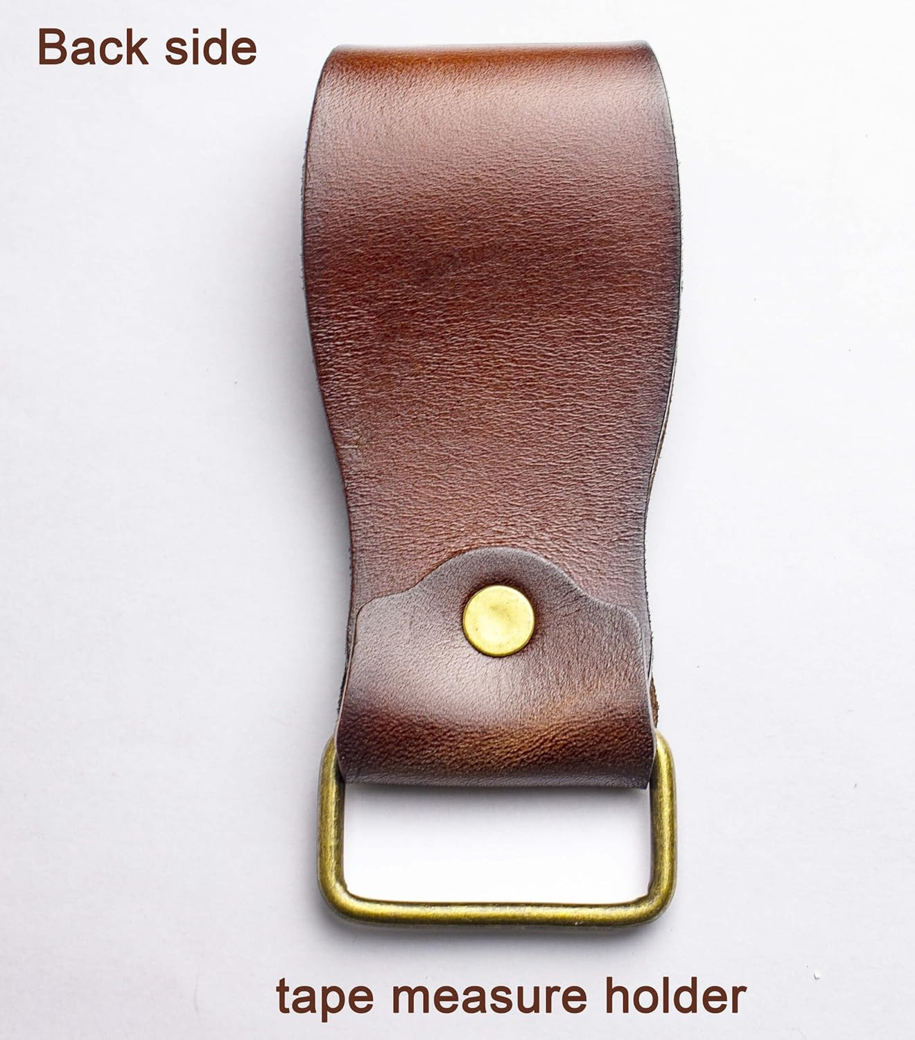 Leather Tape Measure Holder for Belt Heavy Duty Tool Holder with Metal Clip