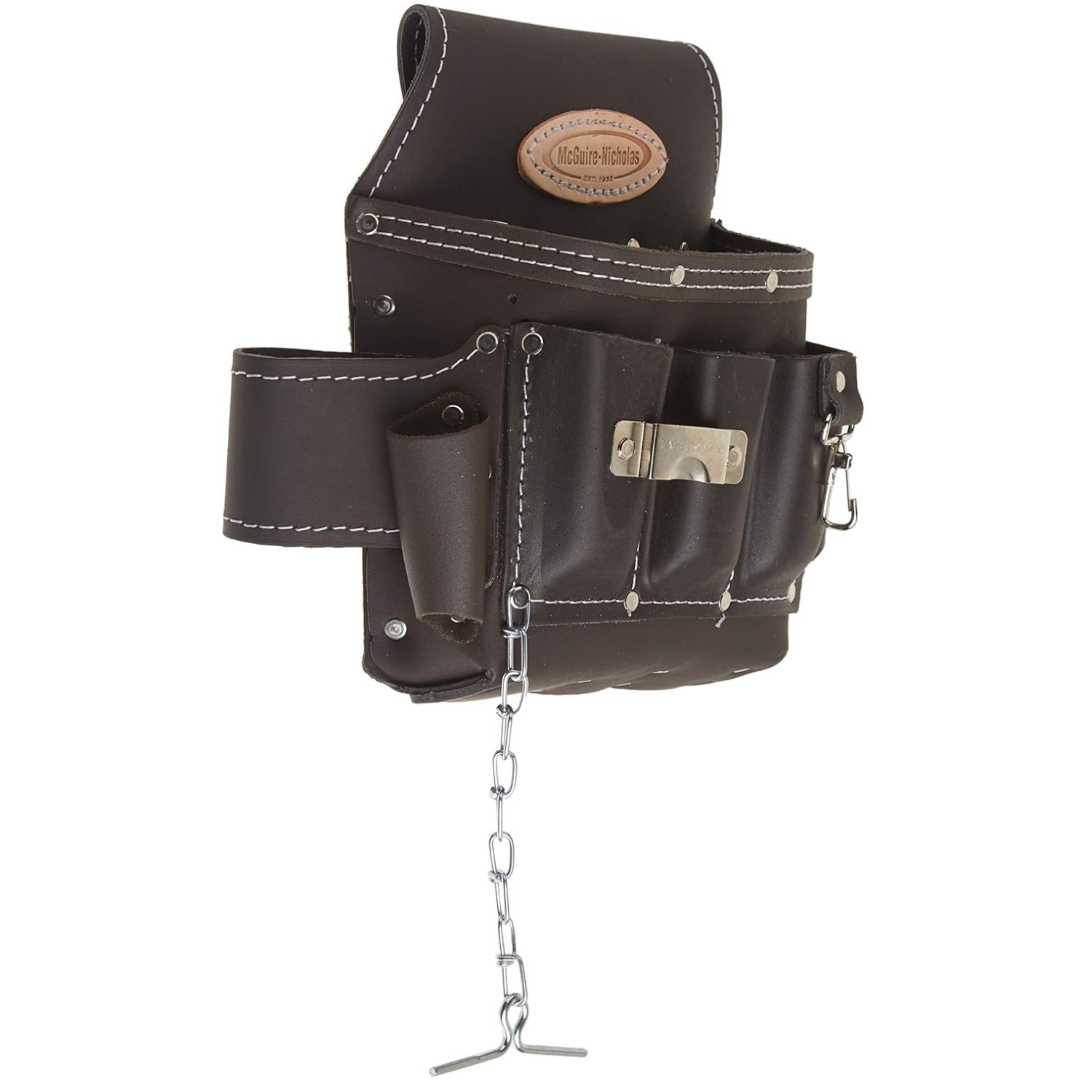 Oil-Tanned Leather Utility Pouch, 12 Pockets