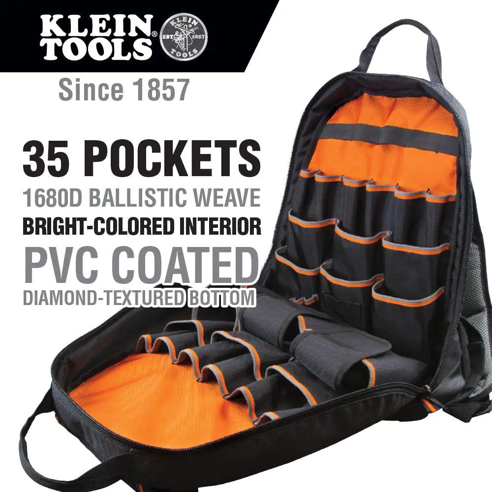 17.5″ Tool Gear Back Pack Tradesman Pro Job Site Contractor Bag Ballistic Fabric