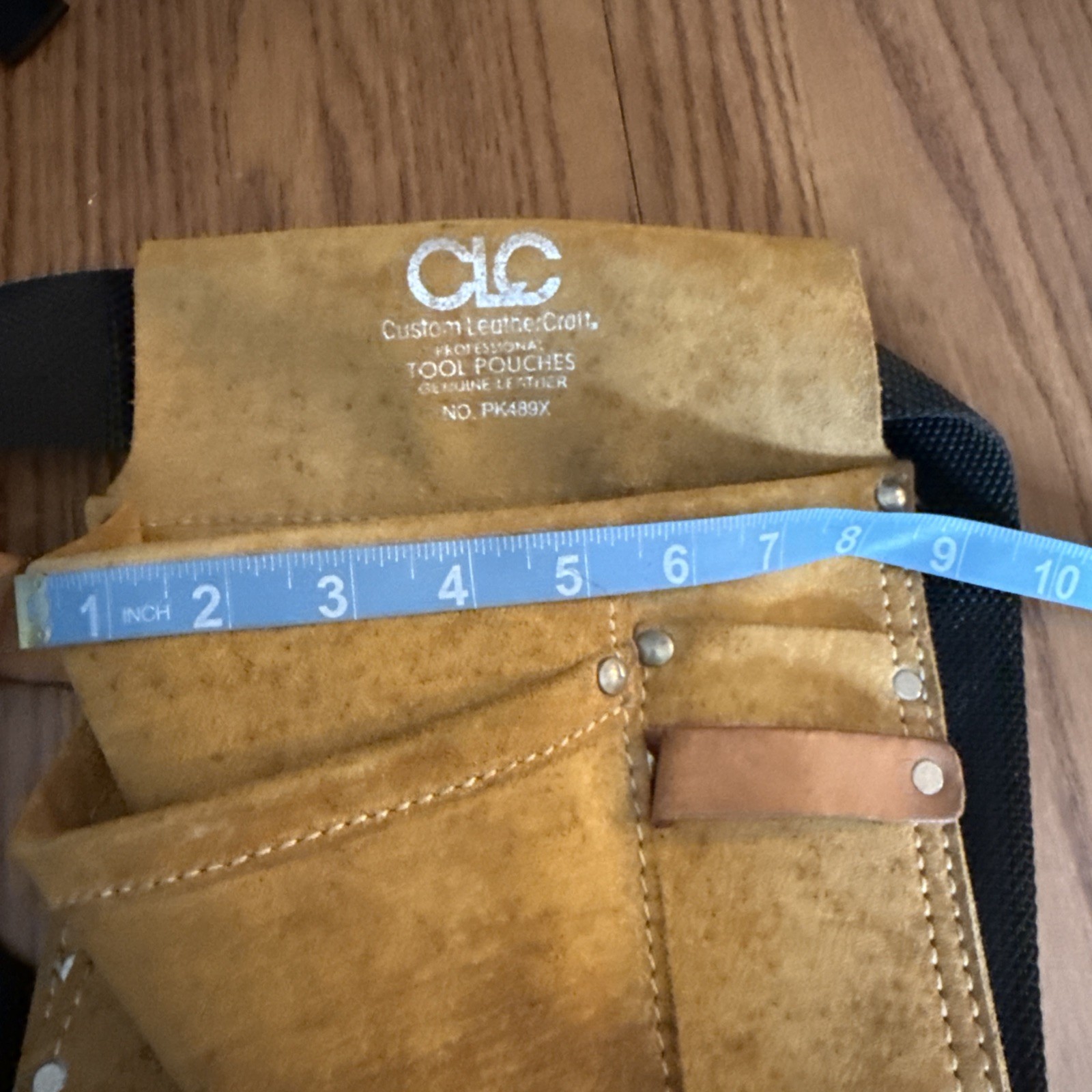CLC Work Gear Suede Leather Tool Pouch with Belt Carpenter Electrician Holder