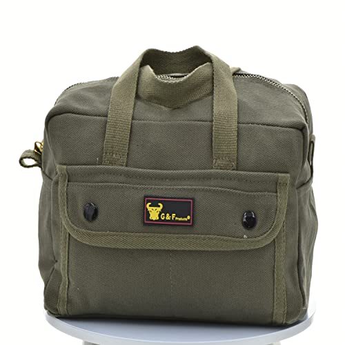 Government Issued Style Mechanics Heavy Duty Tool Bag with Brass zipper and s…