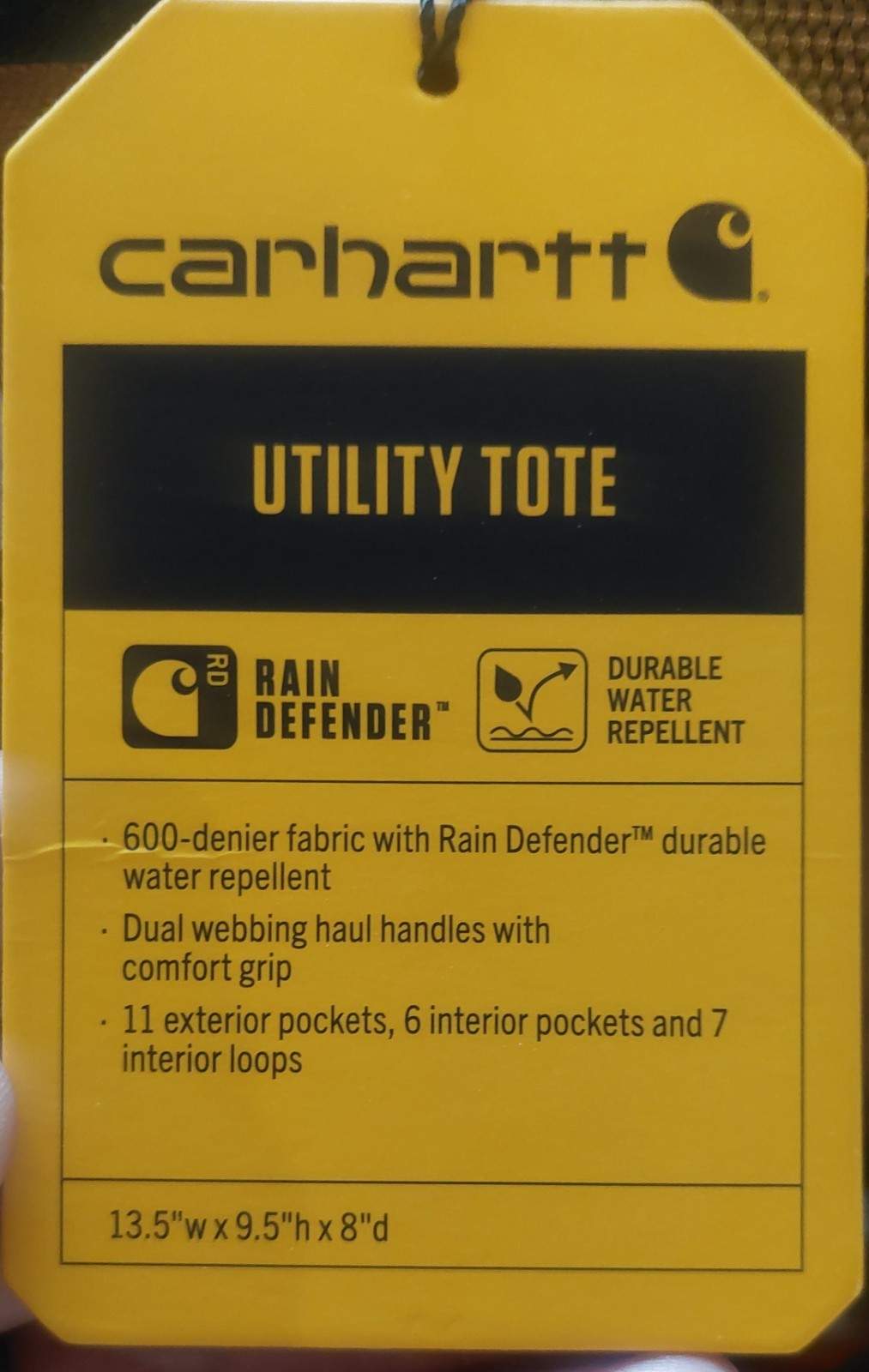 Carhartt Heavy Duty Tool Bag with 17 Pockets, 13.5″ x 9.5″ x 8″ Utility Tote NWT